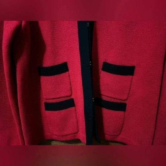 5/$40 Talbots Cardigan Knit Sweater Cotton and Cashmere Blend Size Large - Picture 4 of 7